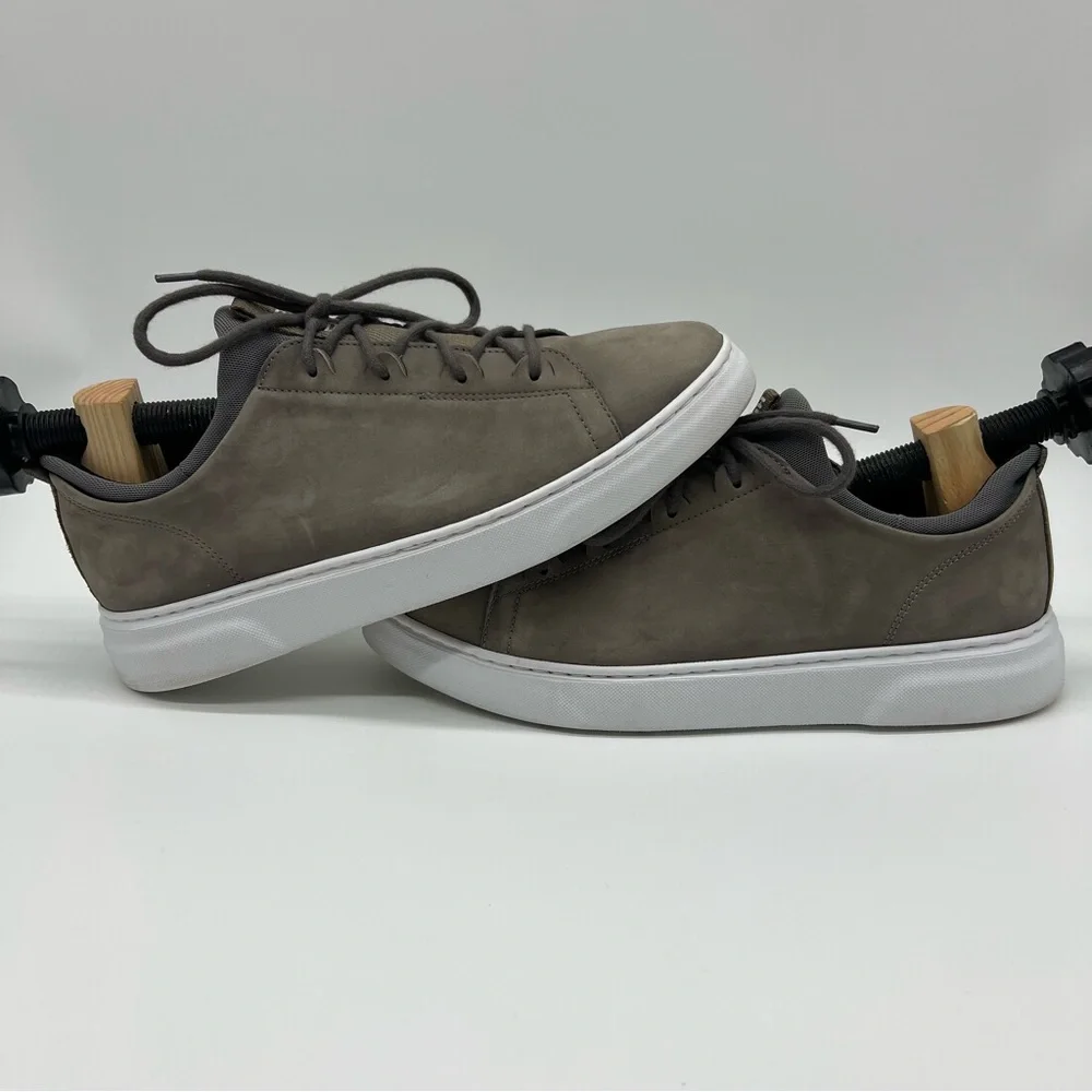 Samuel Hubbard Flight Shoes Mens 9.5 Gray Leather Upper Low Top M1600-049 M - Picture 1 of 9